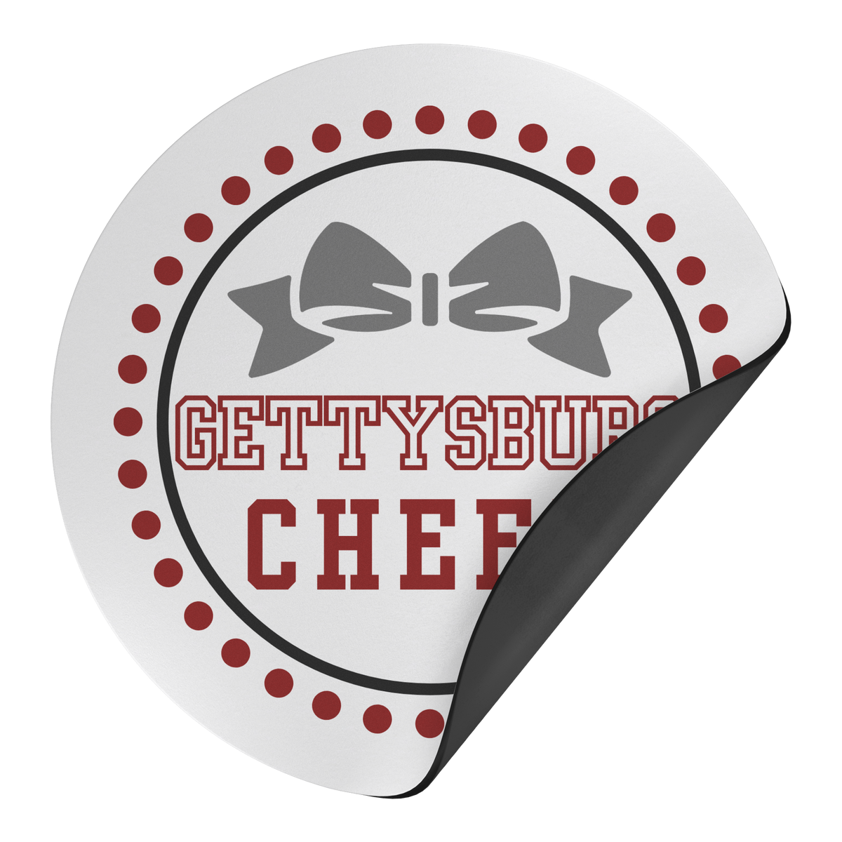 Gettysburg_Cheer_Car_Magnet_RoundCarMagnet_Folded_Mockup.png_16042385